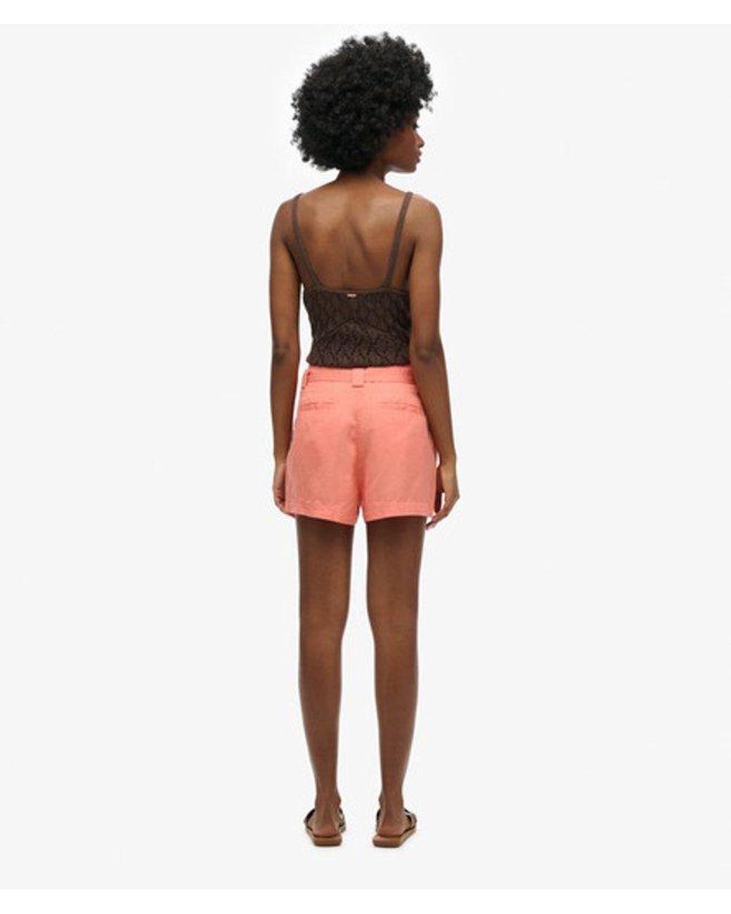 Superdry Red & Co Desert Paperbag Shorts