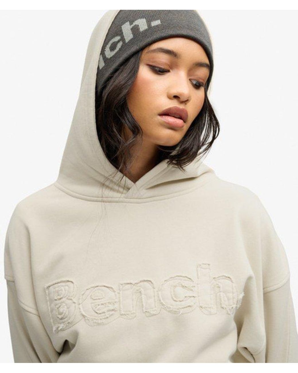 Superdry Natural Bench X & Co Bench Oversized Applique Hoodie
