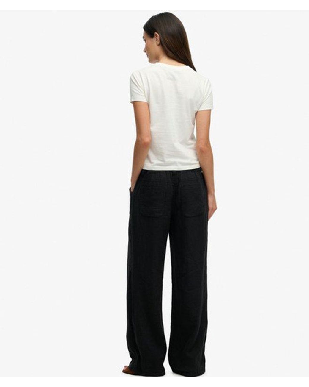 Superdry White & Co Linen Low Rise Pants