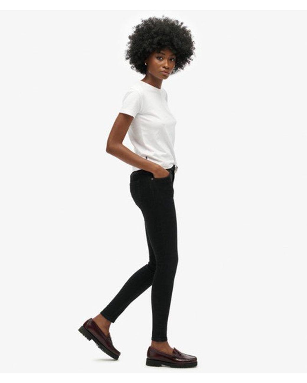 Superdry White & Co Organic Cotton Vintage Mid Rise Skinny Jeans