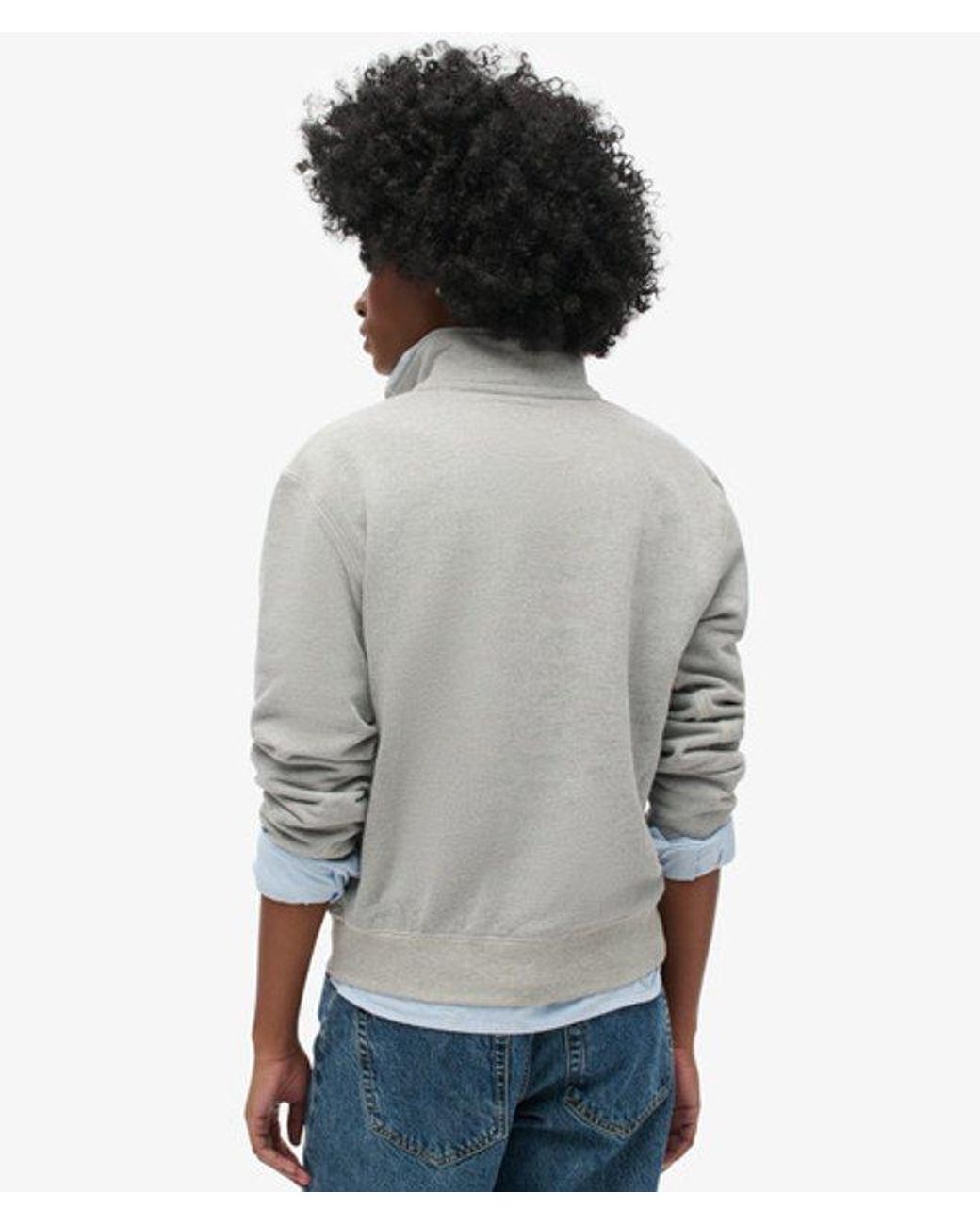 Superdry Gray & Co Athletic Essentials Half Zip Sweatshirt