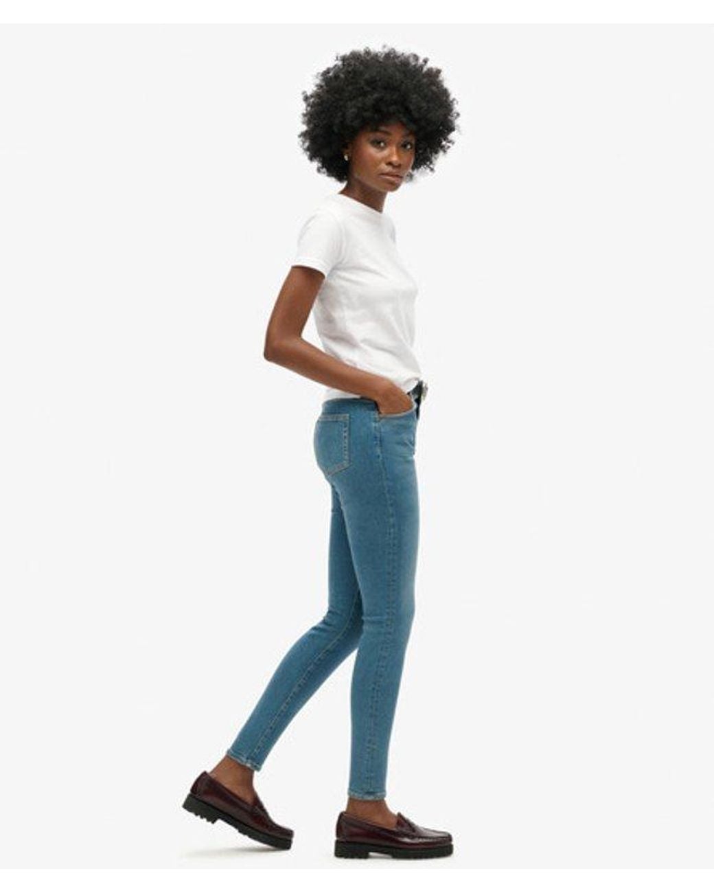 Superdry Blue & Co Organic Cotton High Rise Skinny Denim Jeans