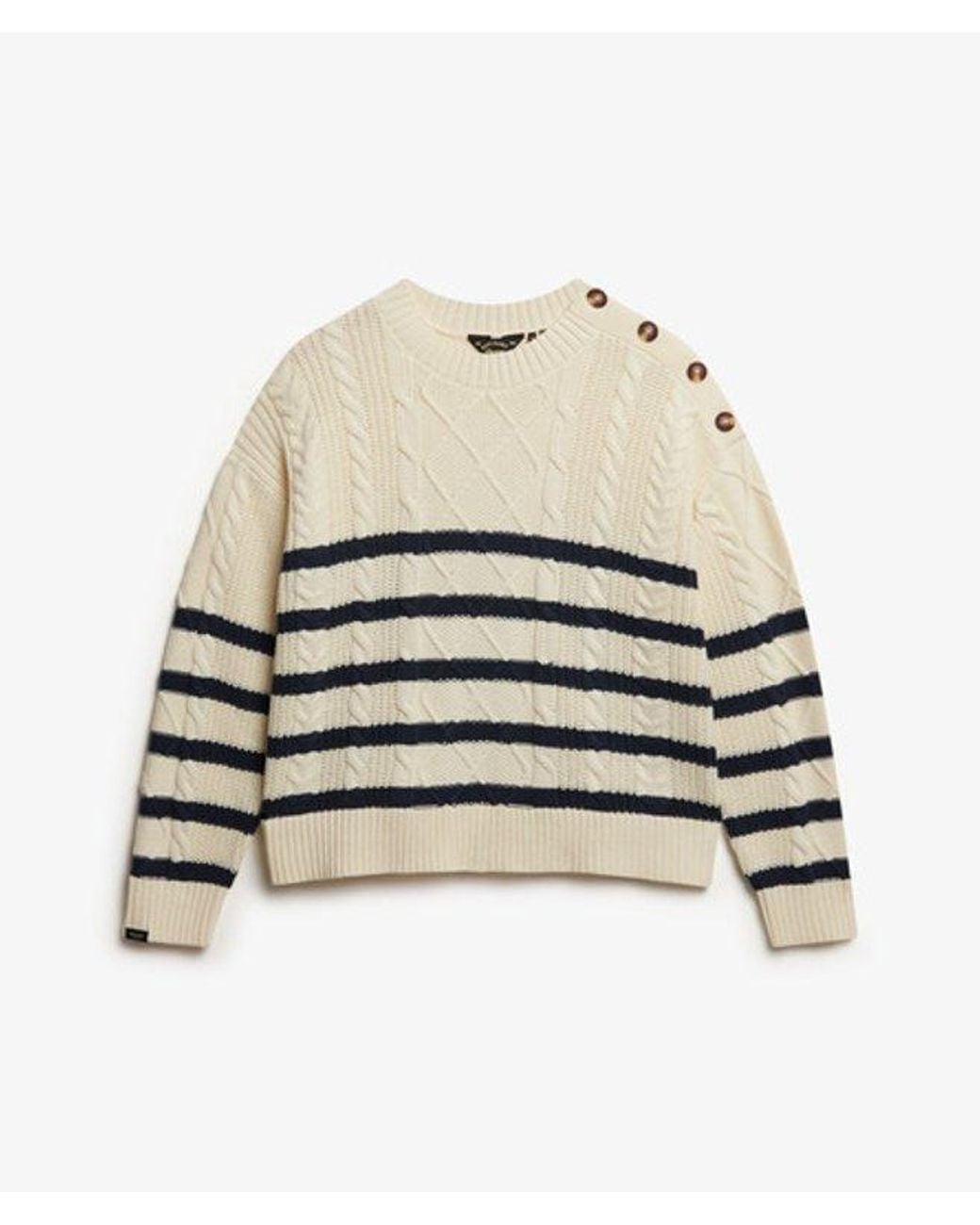 Superdry White & Co Cable Crew Neck Jumper