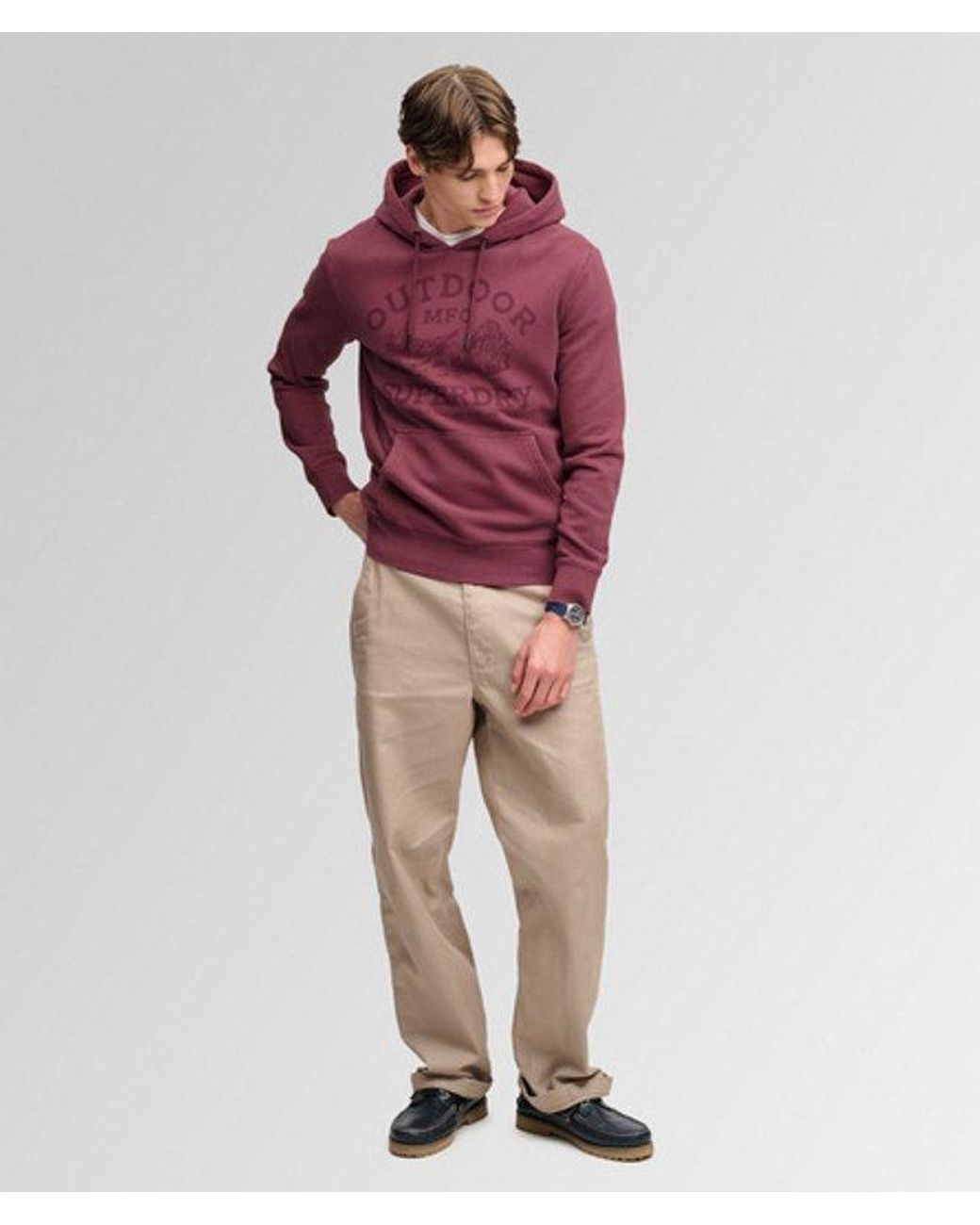 Superdry Red & Co Outdoor Icon Hoodie for men