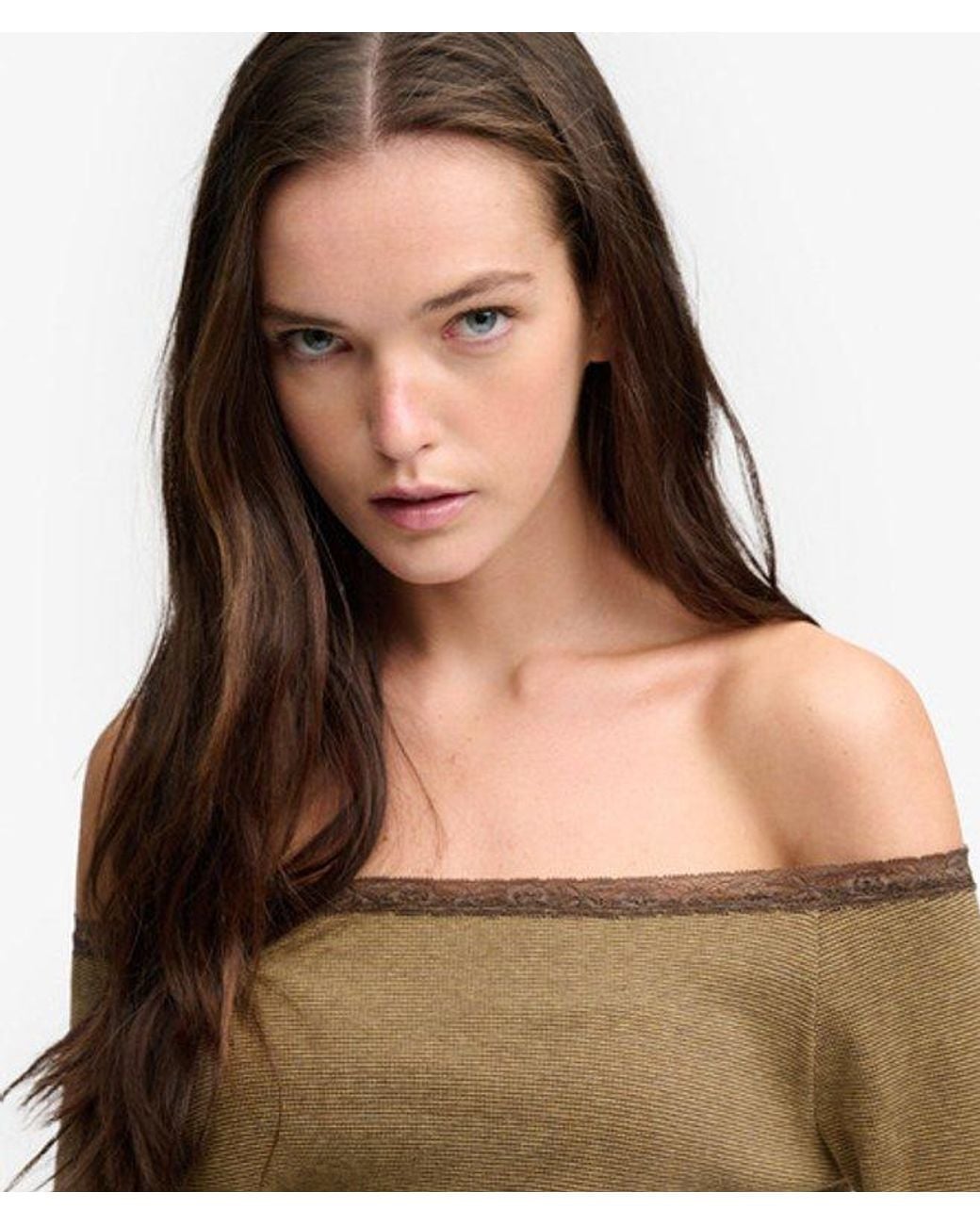 Superdry Yellow & Co Athletic Essentials Lace Long Sleeve Top