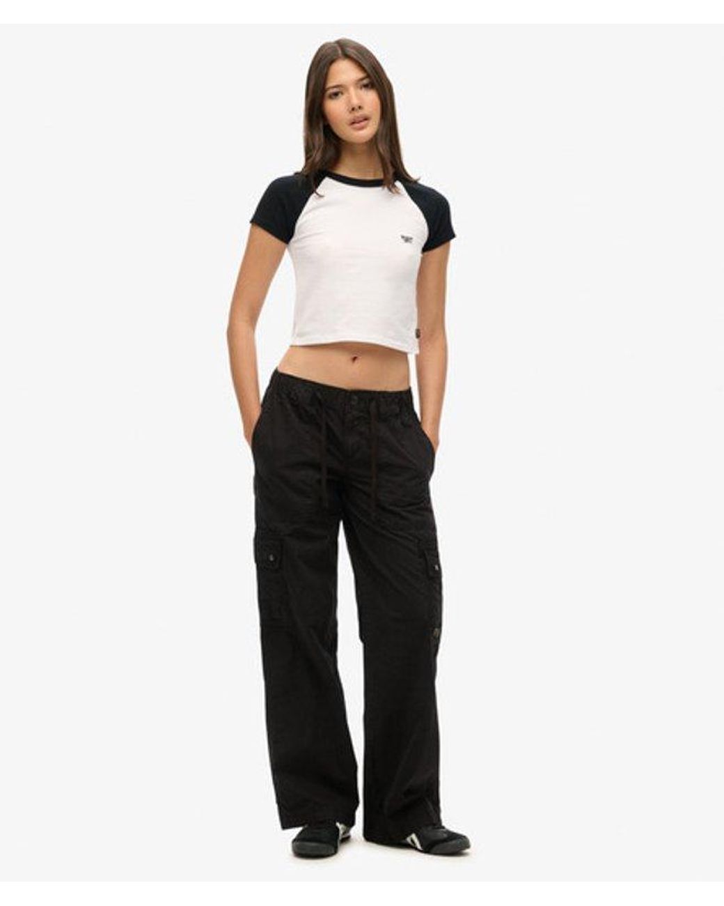 Superdry Black & Co Low Rise Utility Pants