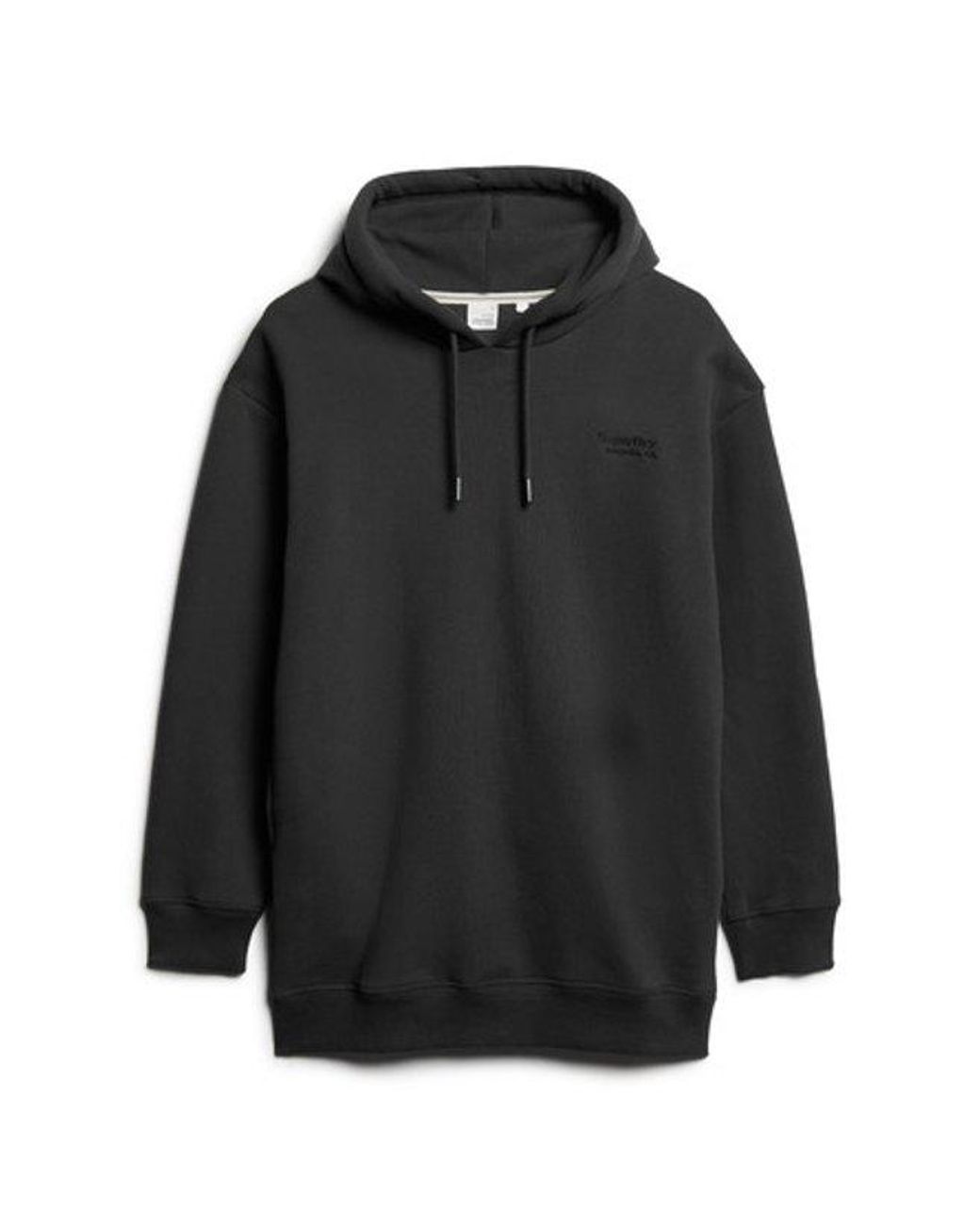 Superdry Black & Co Cotton Long Sleeve Essential Hoodie Dress