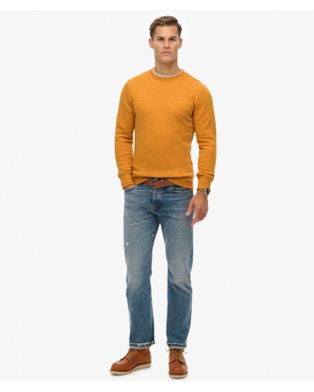 Superdry Orange & Co Vintage Logo Embroidered Crew Sweatshirt for men