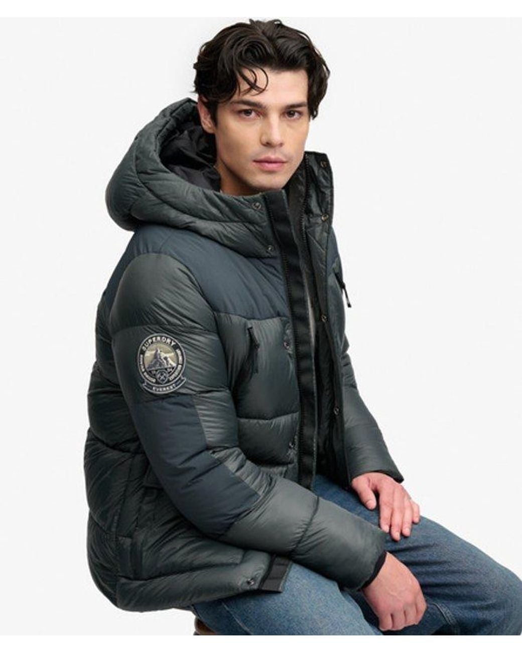 Superdry City Baffle Parka Jas in het Gray voor heren