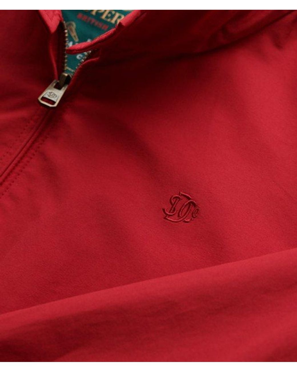 Superdry Red Classic Harrington Jacket for men