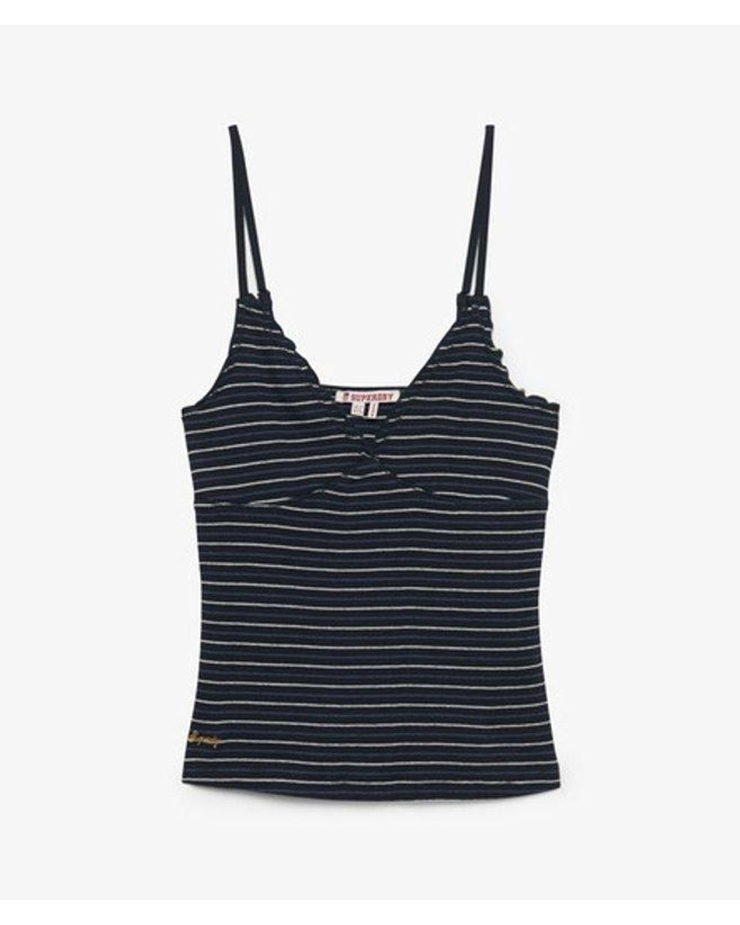Femme Débardeur Côtelé Athletic Essentials Col V Taille Superdry en coloris Blue