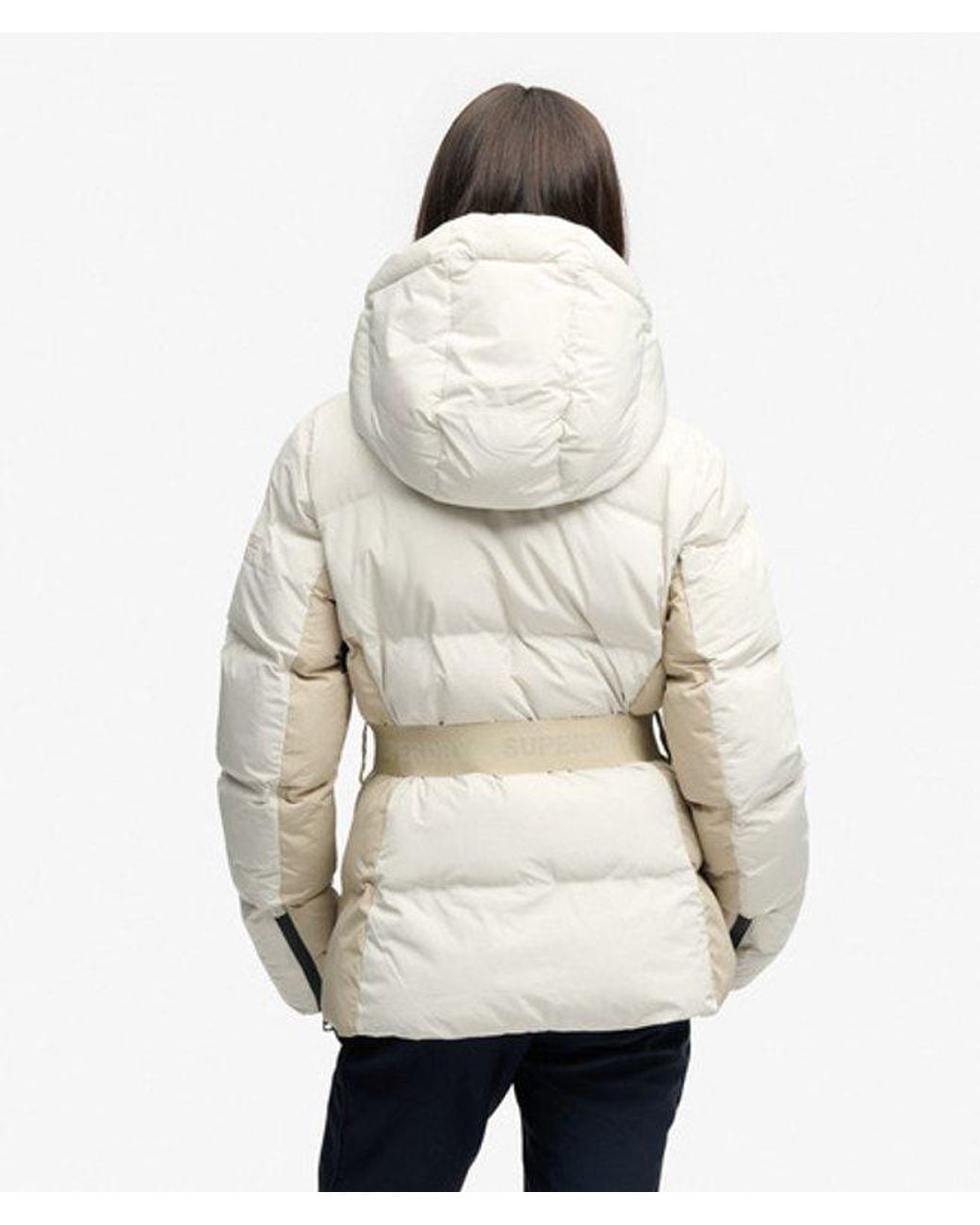 Superdry Natural & Co Luxe Belted Ski Padded Jacket