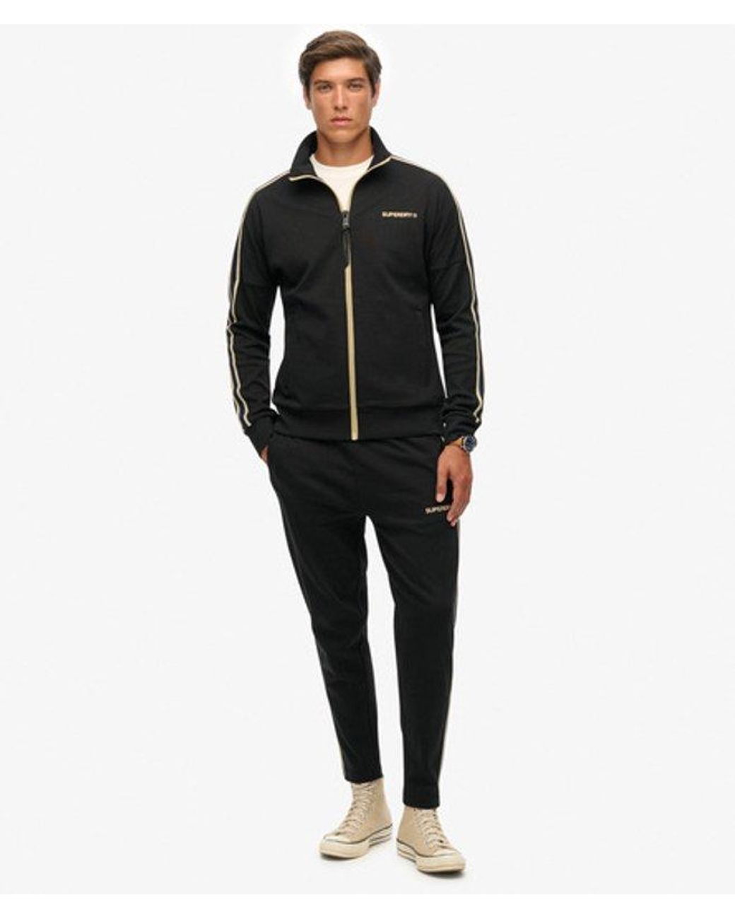 Superdry Black Tech Cult Loose Track Top for men