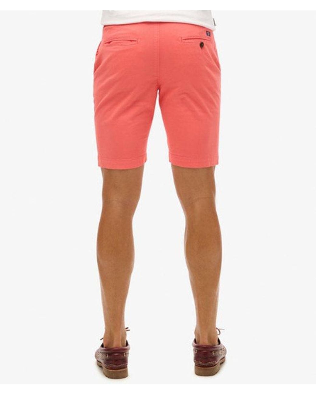 Superdry Pink Classic Vintage Chino Shorts for men