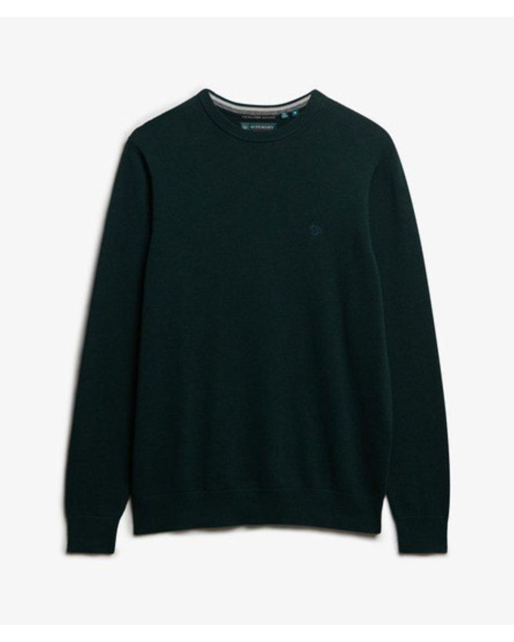 Superdry Blue Essentials Cotton Jumper for men