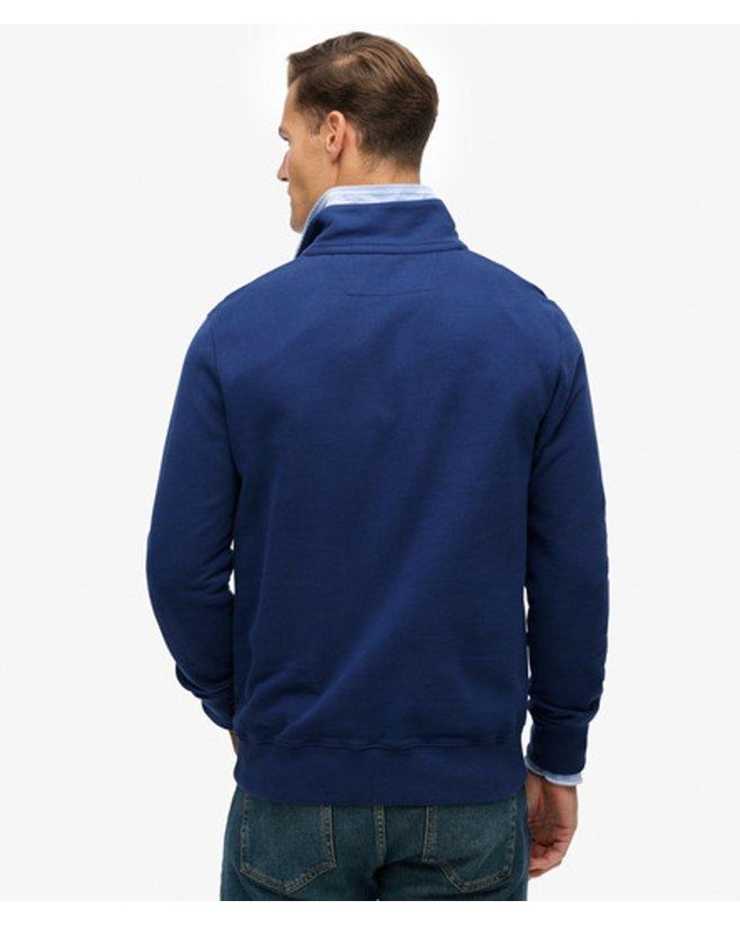 Superdry Blue & Co Preppy Half Zip Jumper for men