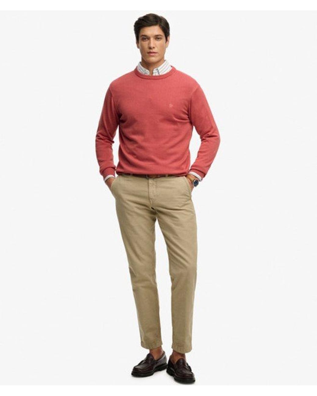 Superdry Red & Co Essentials Cotton Jumper for men