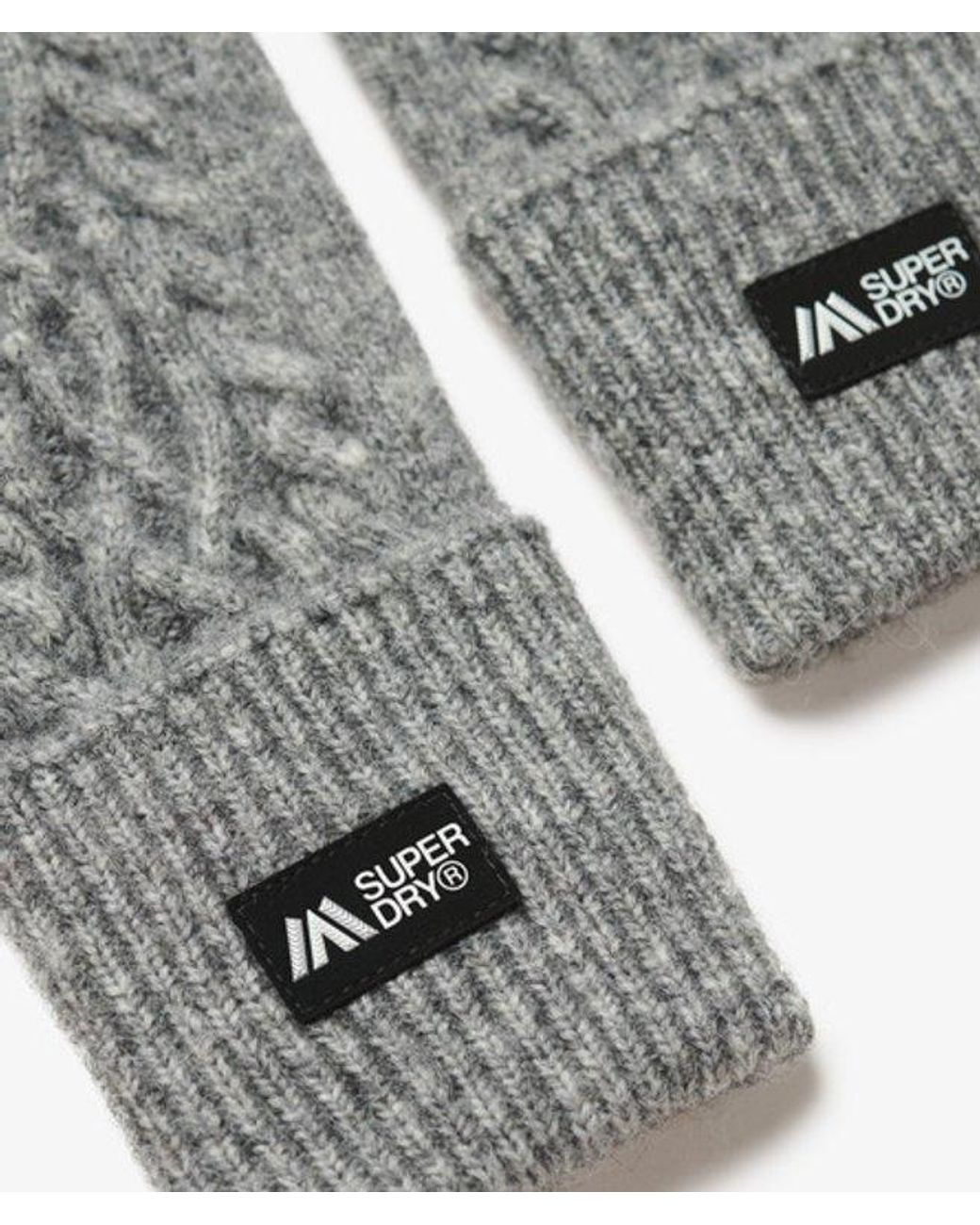 Superdry Gray & Co Cable Luxe Handwarmer Gloves