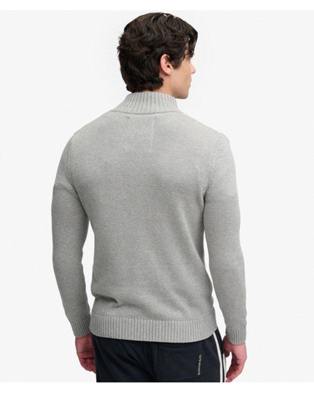 Superdry Gray & Co Cotton Button Henley Jumper for men