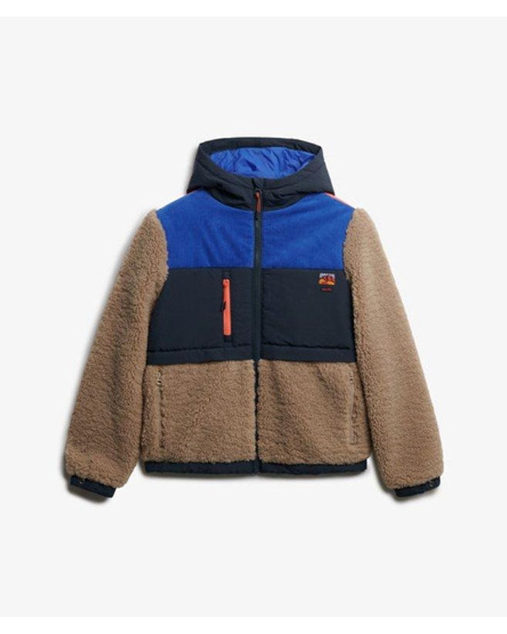 Superdry Blue Hooded Fleece Jacket