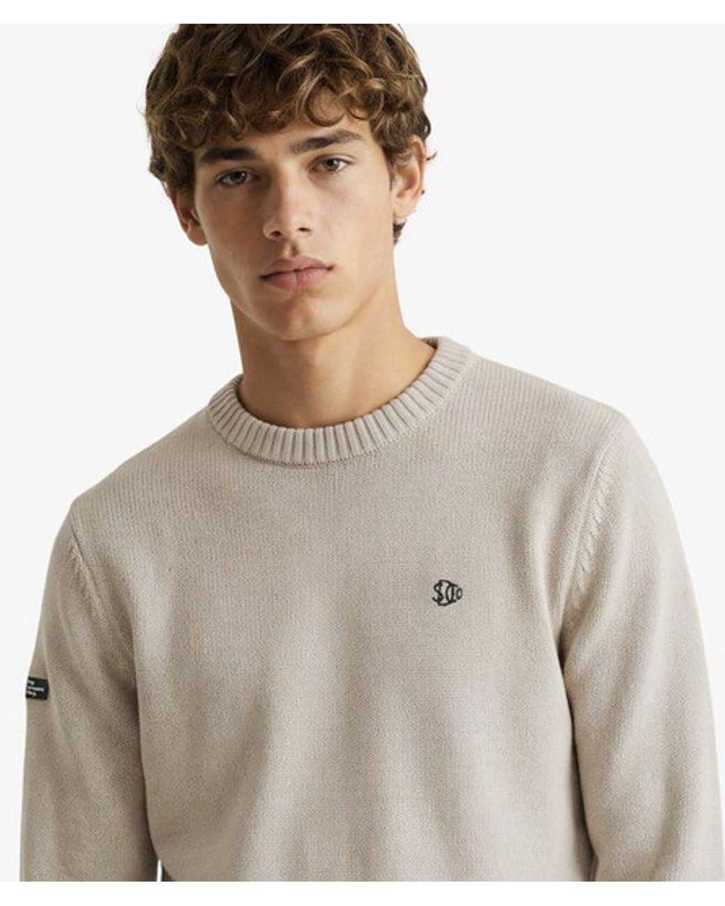 Superdry Gray & Co Preppy Cotton Jumper for men