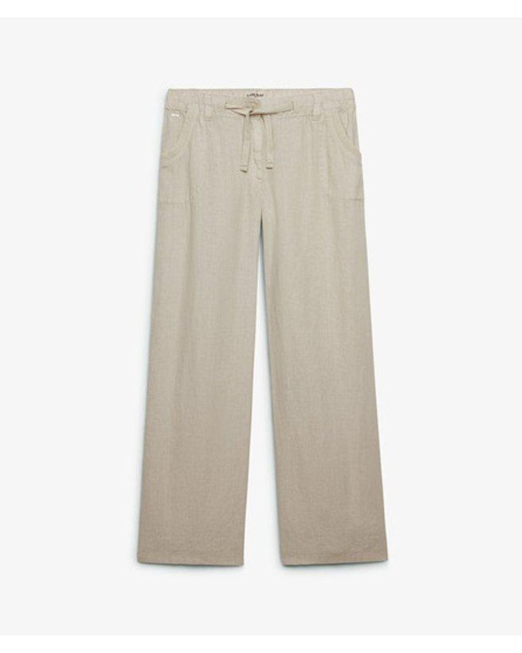Superdry Natural & Co Linen Low Rise Pants