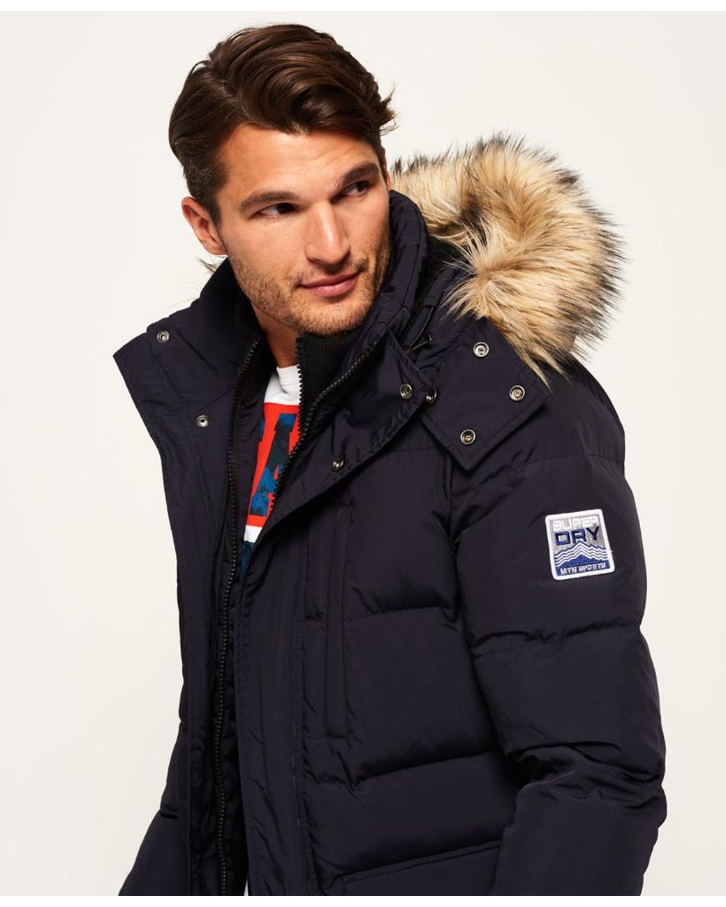 Superdry Fleece Sd Expedition Parka Jacket in Navy (Blue) for Men | Lyst UK