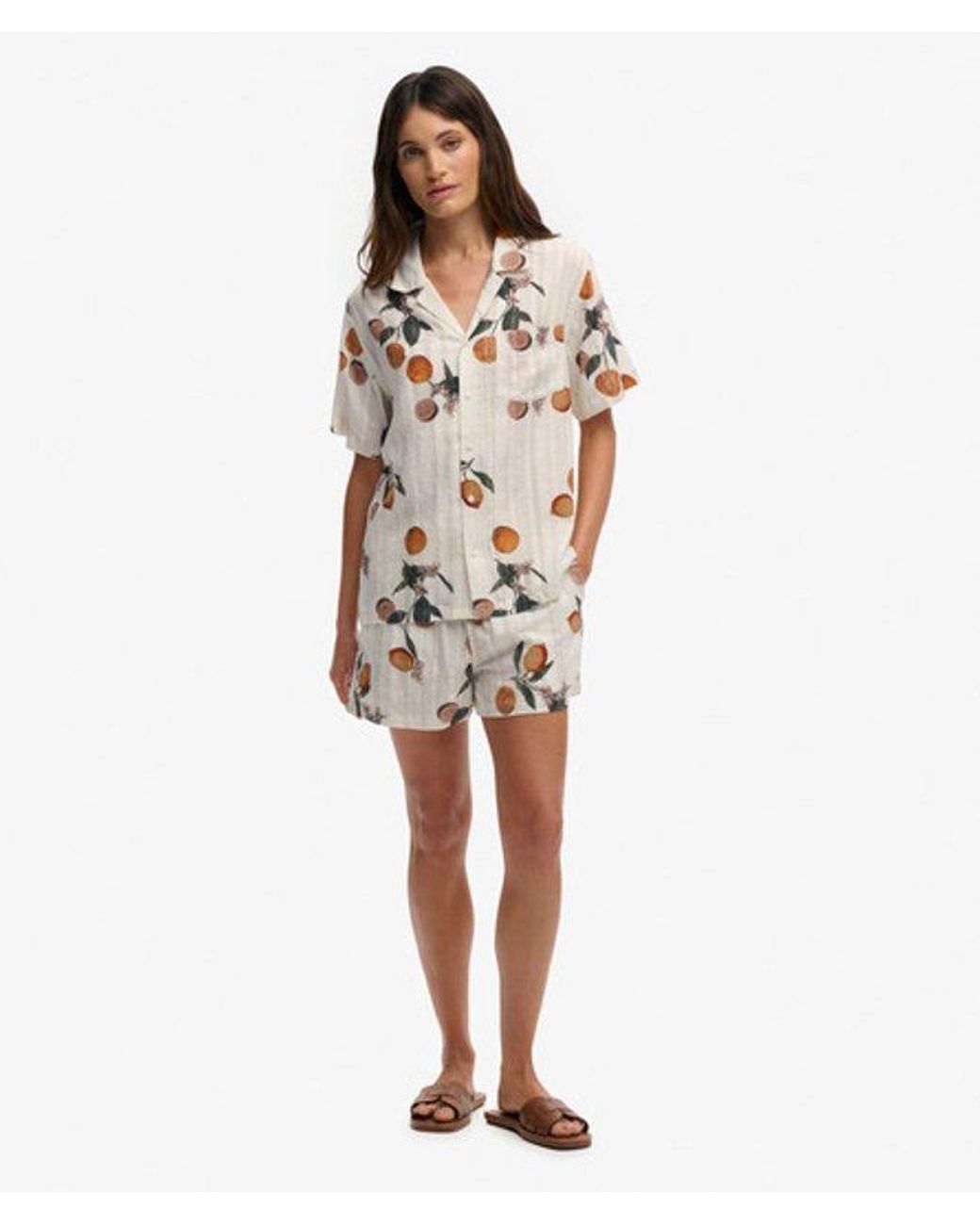 Superdry Natural & Co Beach Printed Short Sleeve Shirt