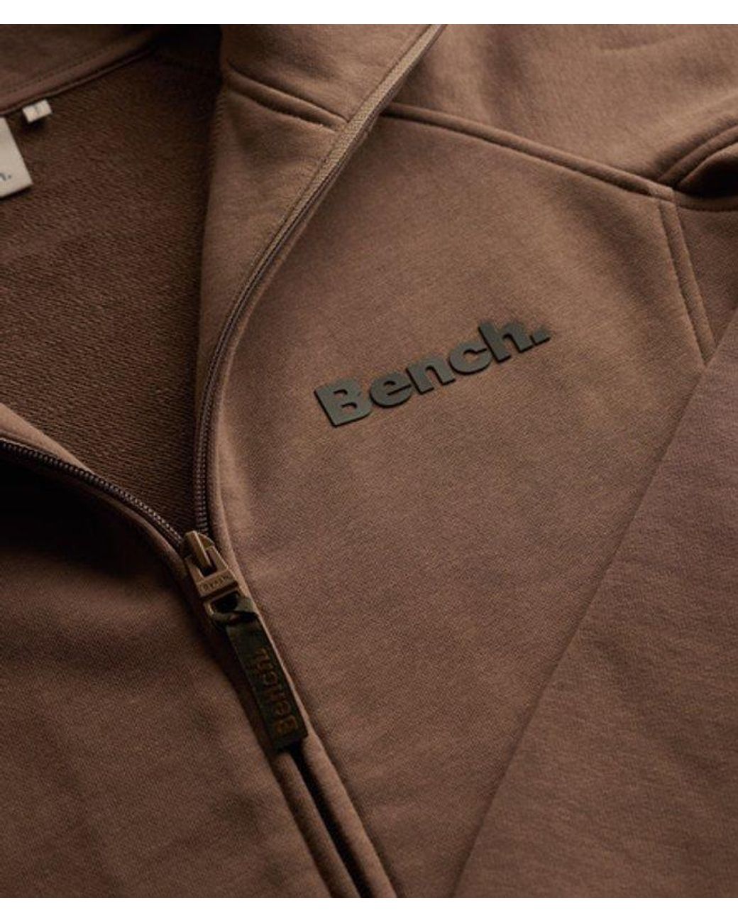 Superdry Brown Bench X & Co Bench High Neck Sweat Track Top