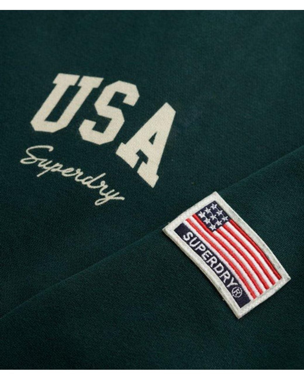 Superdry Green & Co Athletic Essentials Relaxed Crew Sweatshirt