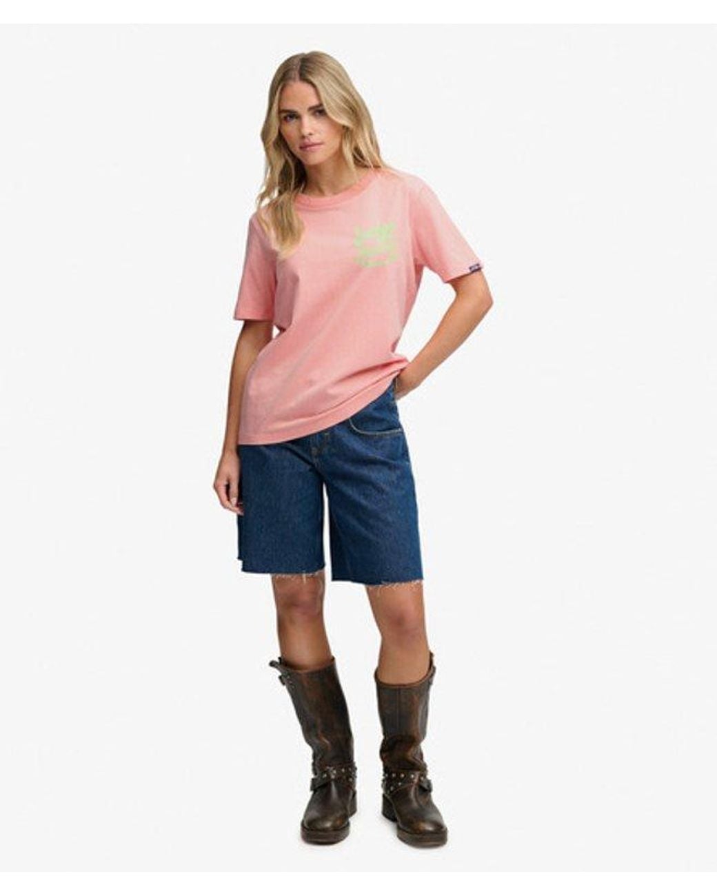 Superdry Pink & Co Roadside Trade Relaxed T-shirt