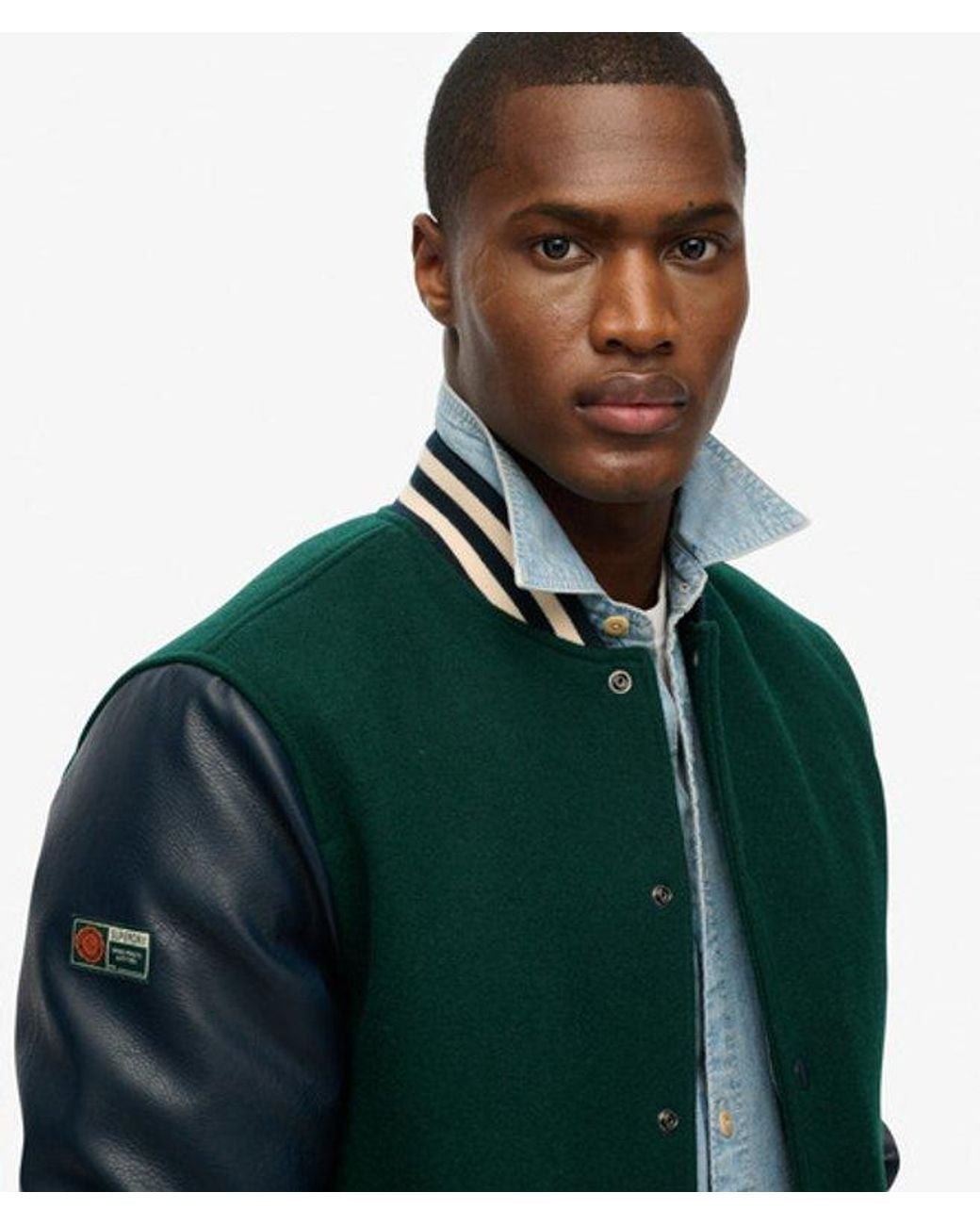 Superdry Green & Co College Bomber Jacket for men