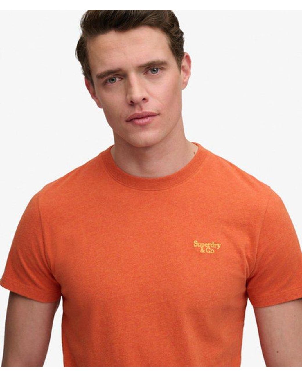 Superdry & Co Essential Serif Logo Embroidered T-shirt for men
