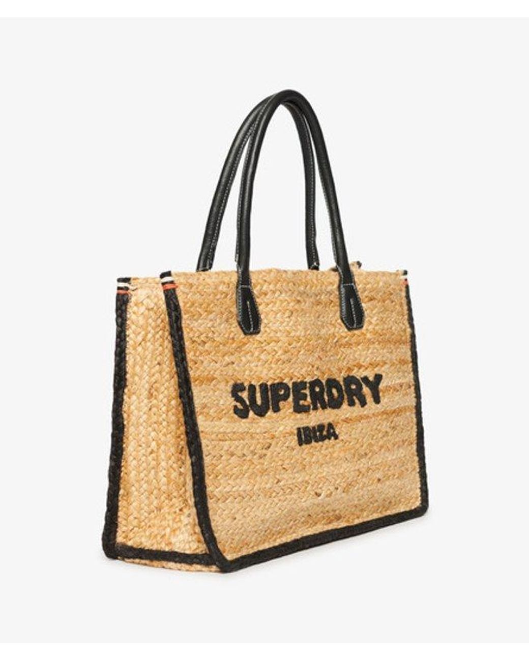 Superdry Natural Raffia Luxe Tote Bag - Size: 1size