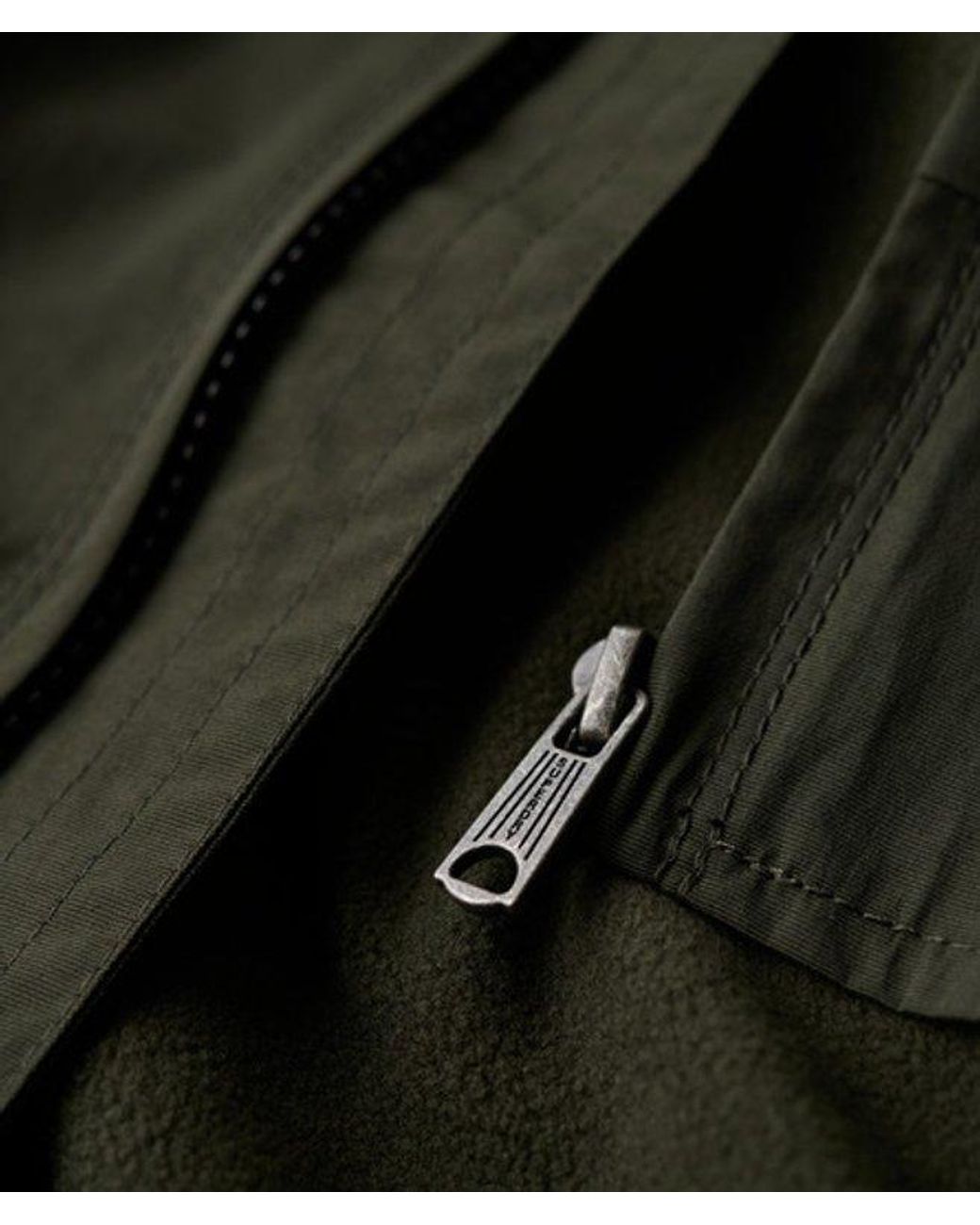 Superdry Green & Co Classic Embroidered Logo Surplus Nylon Hooded Bomber Jacket for men