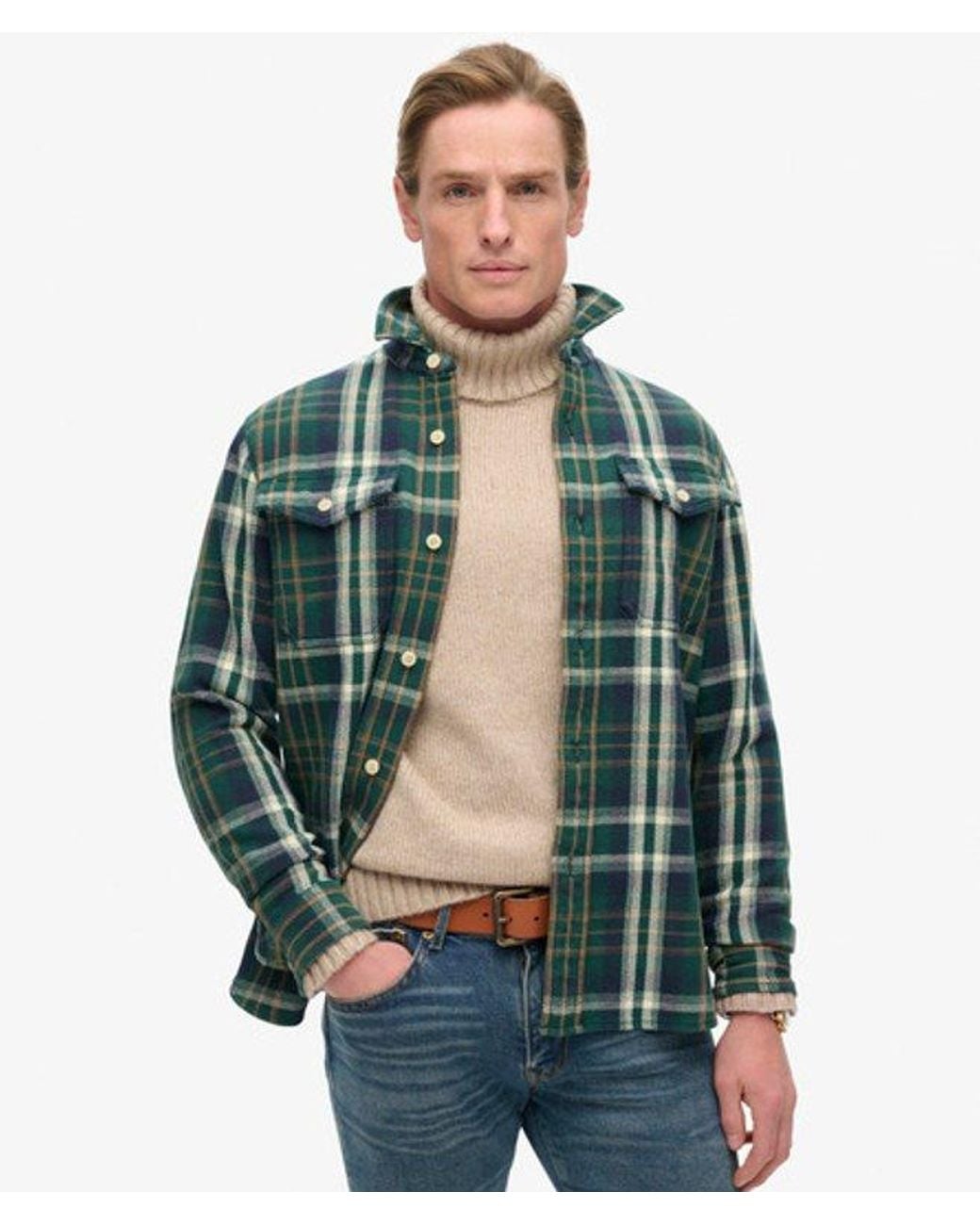 Superdry Green & Co The Merchant Store - Heavy Checked Shirt for men