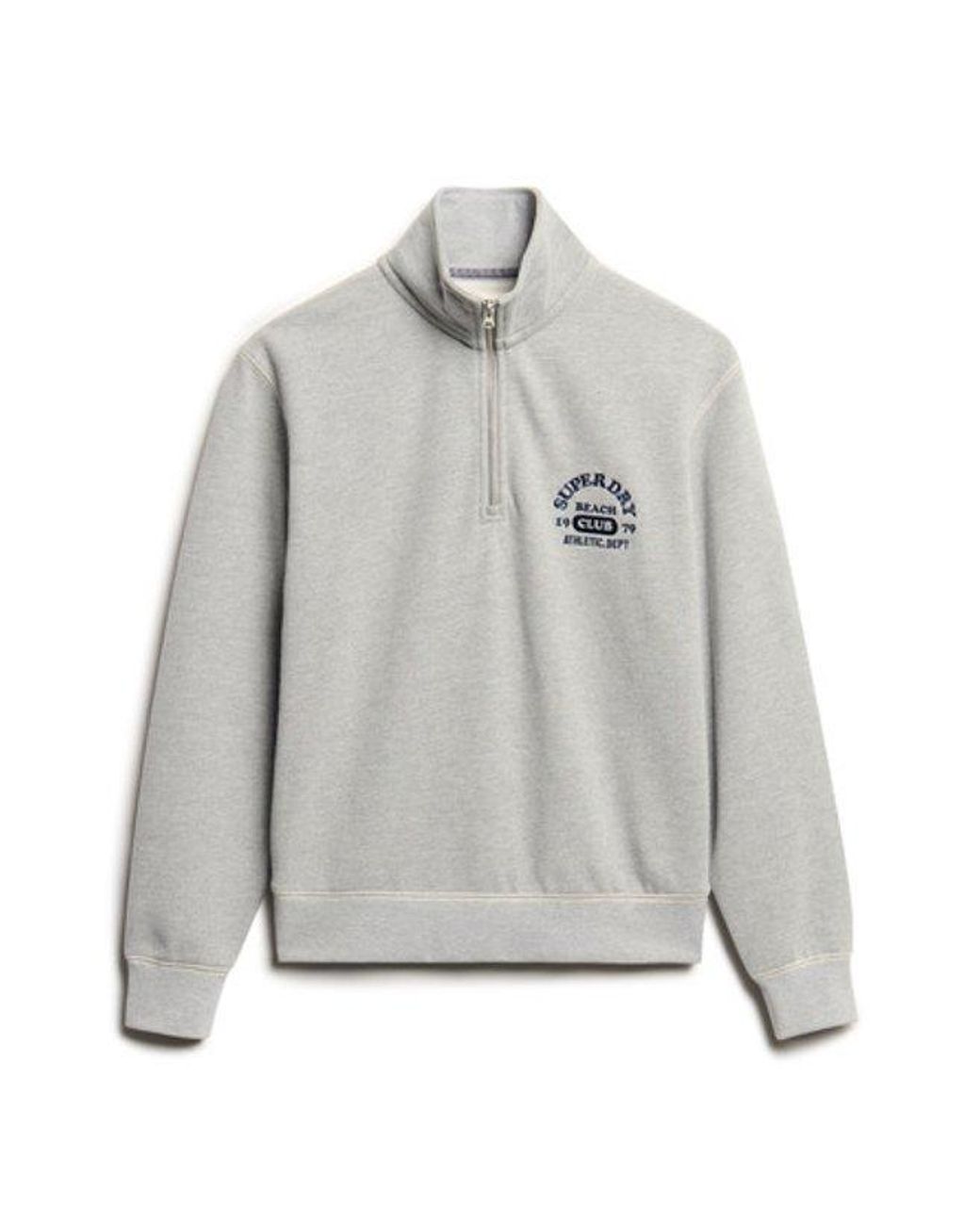 Superdry Gray & Co Athletic Essentials Half Zip Sweatshirt