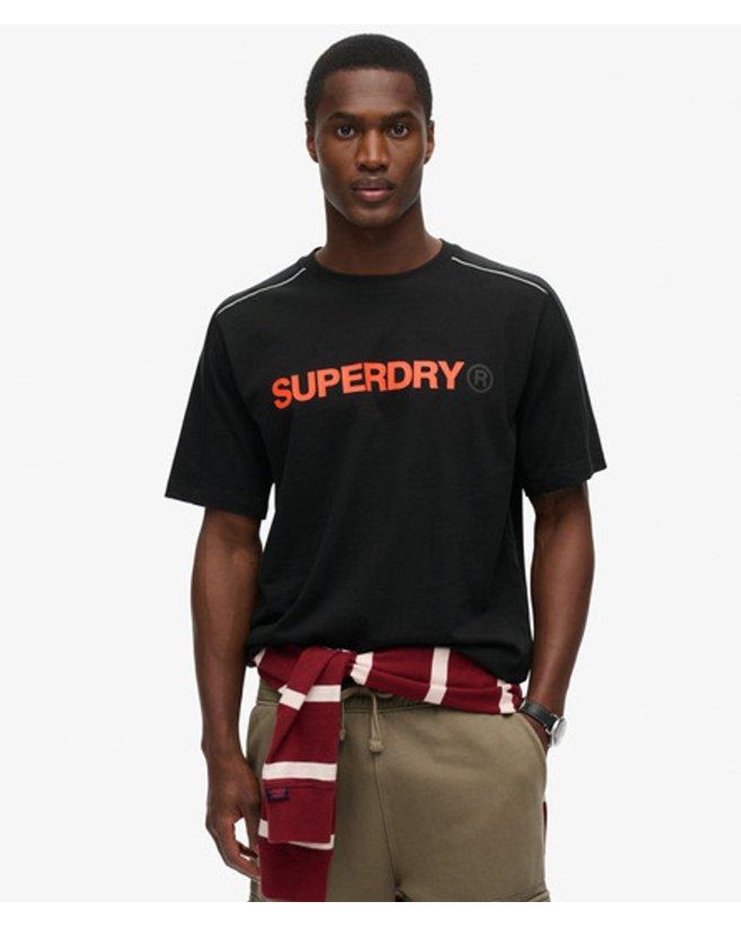Superdry Black & Co Tech Logo Relaxed T-shirt for men