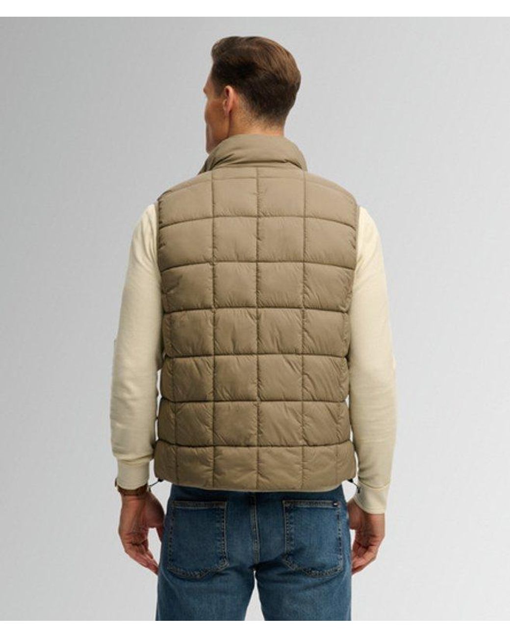 Superdry Green & Co Box Quilt Fuji Lite Gilet for men