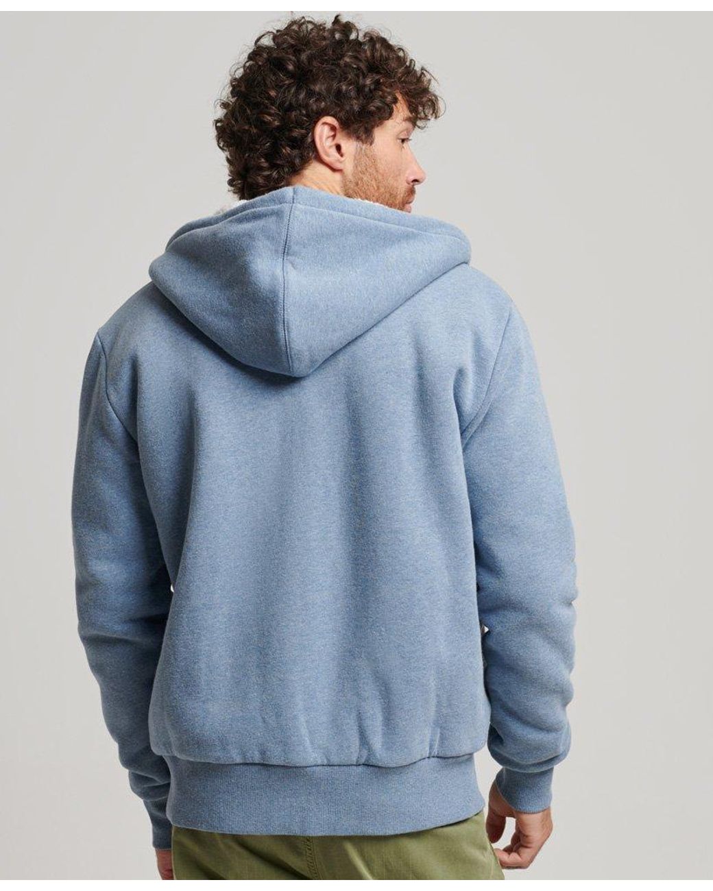 Superdry light shop blue hoodie