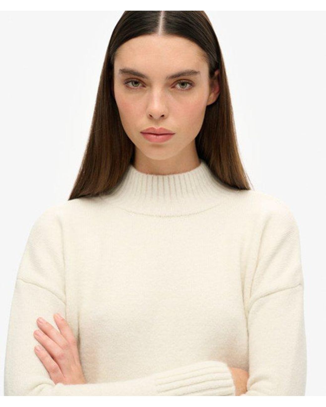 Superdry Natural & Co Classic Essential Mock Neck Jumper