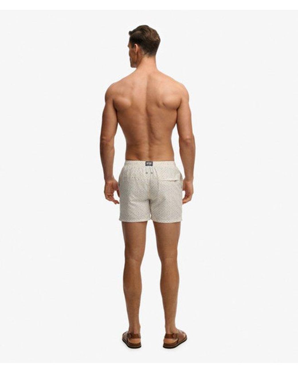 Superdry Blue & Co Premium Printed 15-inch Swim Shorts for men