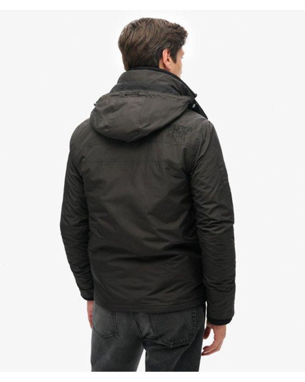 Superdry Black & Co Classic Embroidered Mountain Sd Windcheater Jacket for men