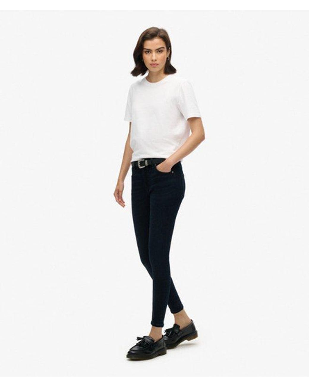 Superdry White & Co Organic Cotton Vintage Mid Rise Skinny Jeans
