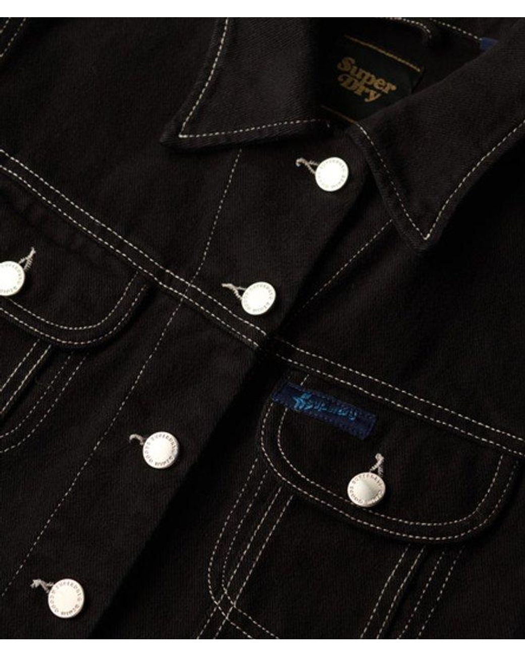 Superdry Black Workwear Cropped Jacket