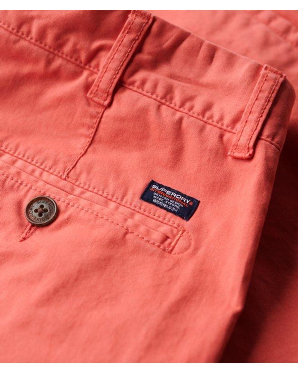 Superdry Pink Classic Vintage Chino Shorts for men