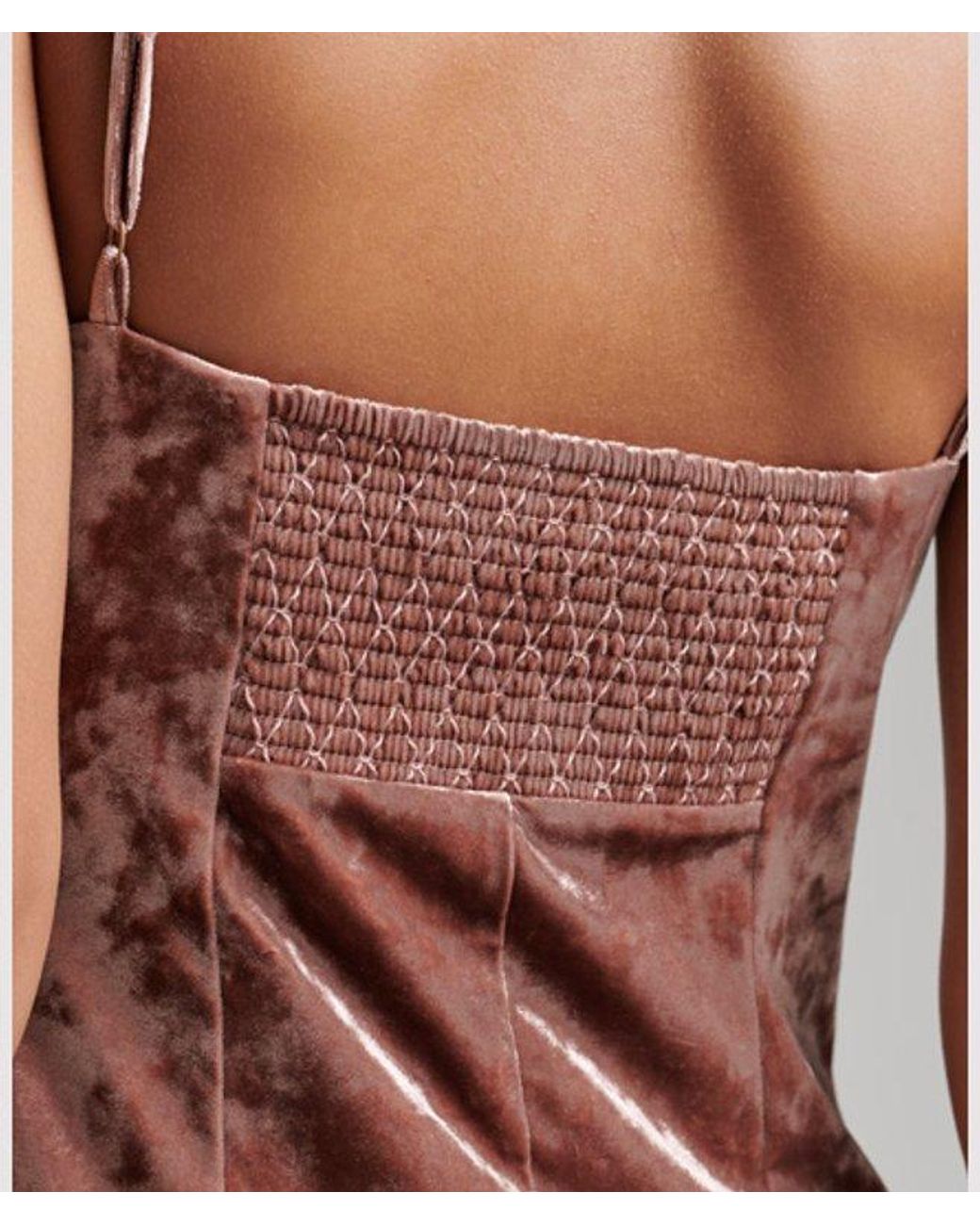 Superdry Red & Co Velvet Cupped Mini Cami Dress