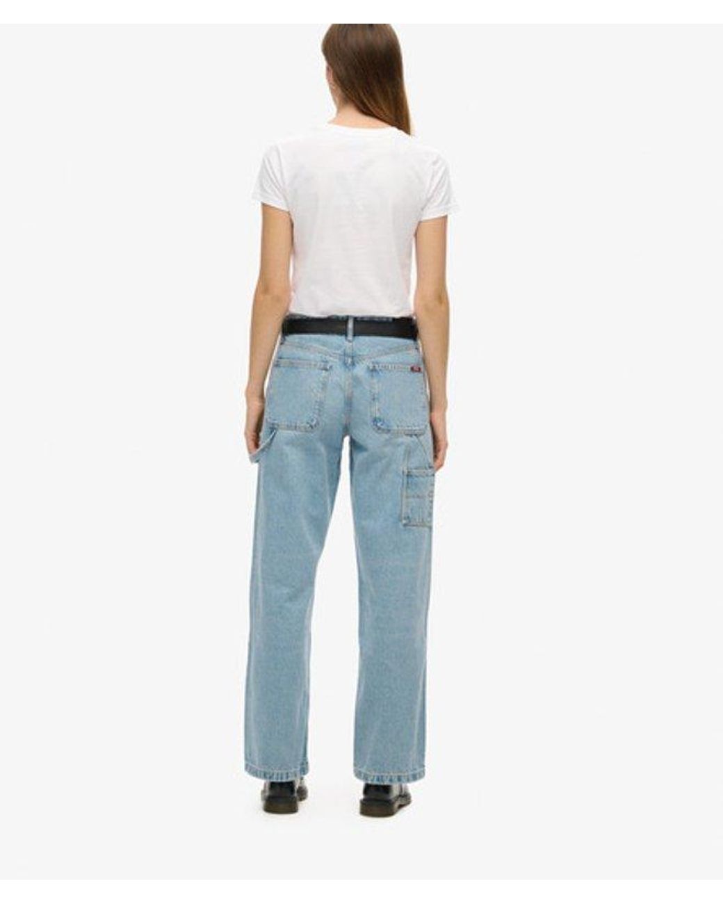 Superdry Blue & Co Mid Rise Denim Carpenter Jeans