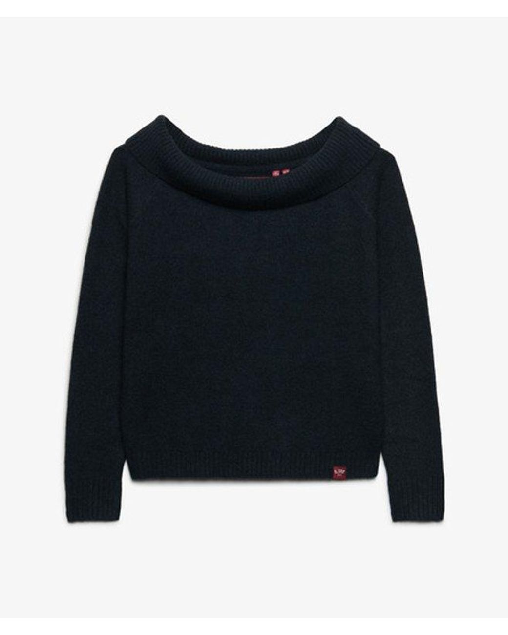 Superdry Blue & Co Bardot Knitted Jumper
