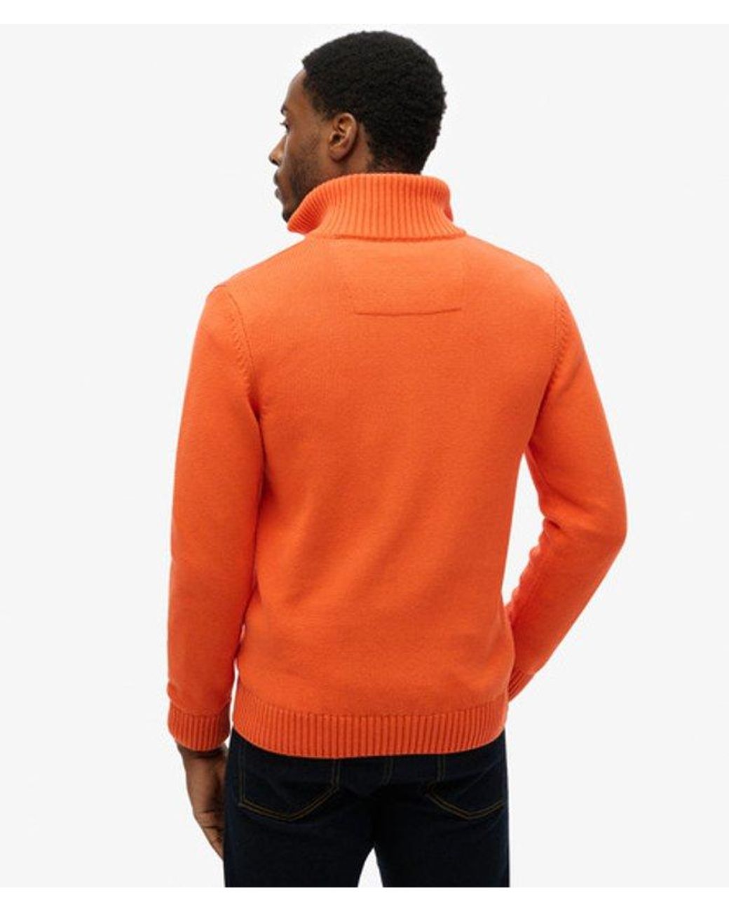Superdry Orange & Co Cotton Classics Half-zip Knitted Jumper for men